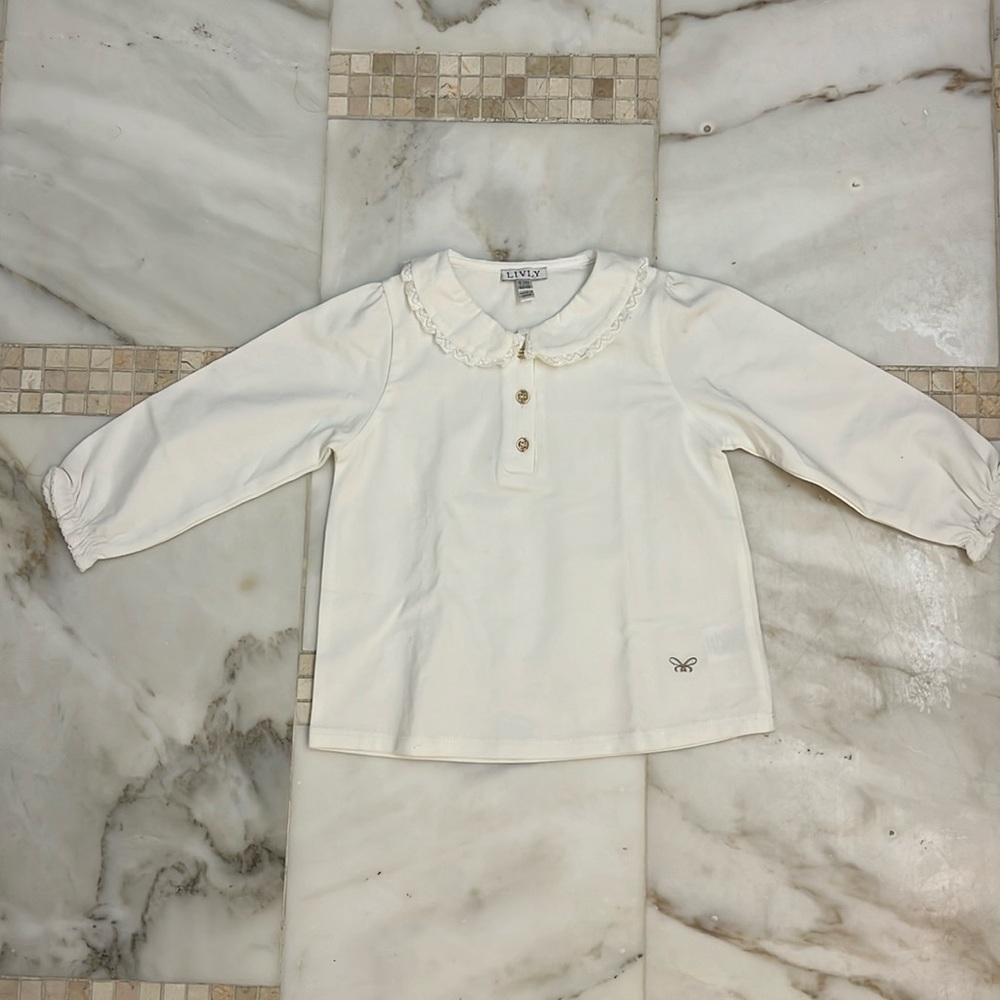 Brand New - never worn Livly Classic White Top 18-24m